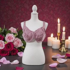 Breezies Lace Underwire Bra in Soft Mauve 44B‎